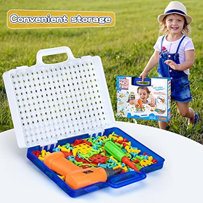 3D TAKE APART TOY FOR CHILDREN PUZZLE CONSTRUCTIONS TOY FOR 3 4 5 YEARS OLD BOYS CREATIVE PUZZLES ASSEMBLY DIY TOY BUILDING KIT DRILL PUZZLE WITH STORAGE BOX - Image 3